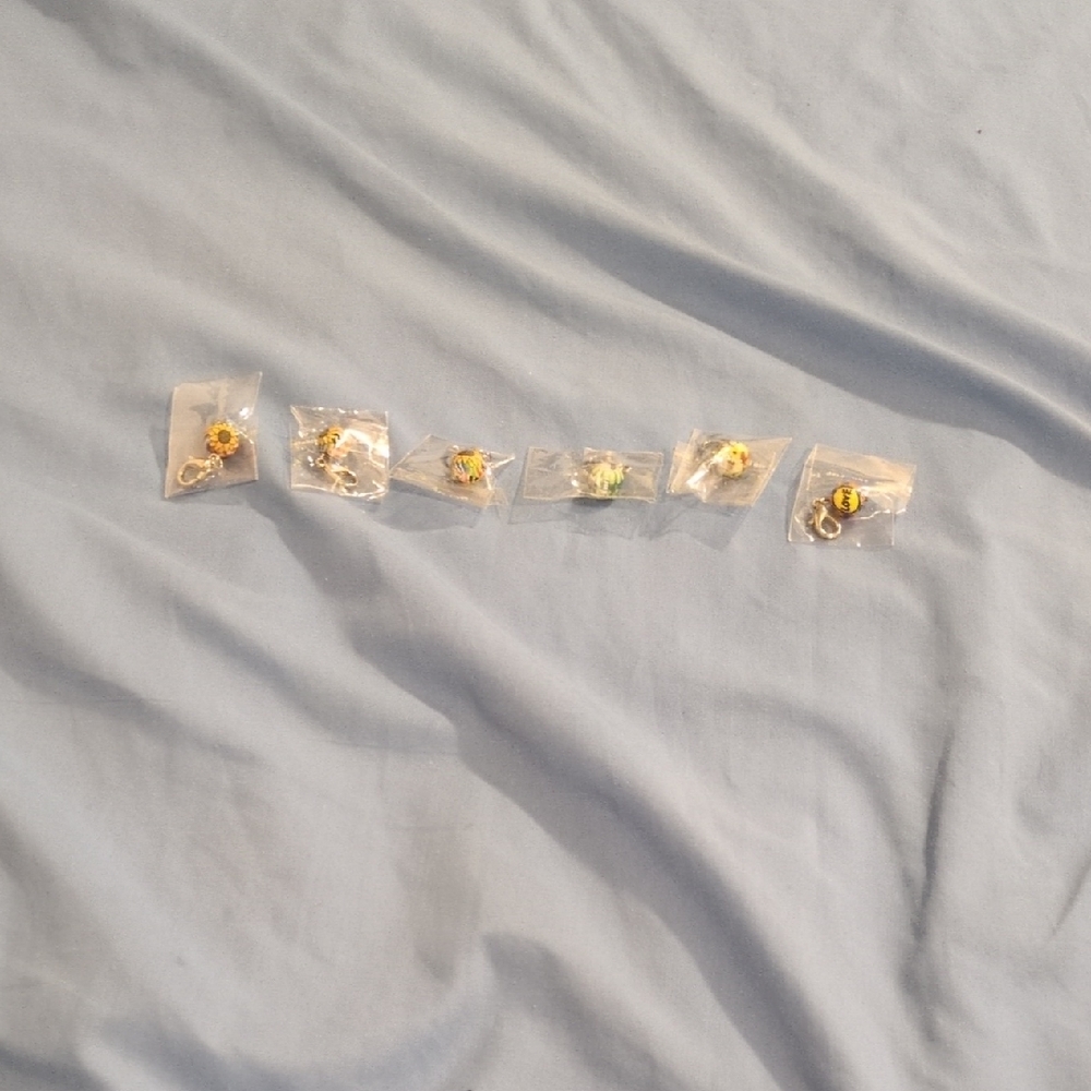 Gold and Red Star Charms